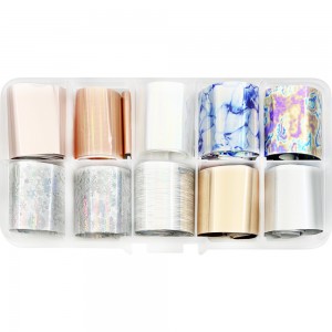  Nail art foil set 50 cm 10 uds NUDE ,MAS078