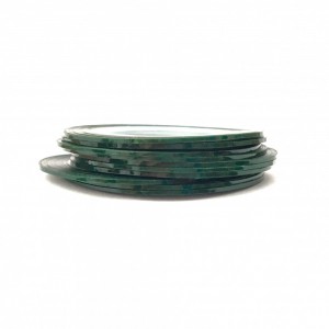  Ruban adhésif pour la conception d'ongles collant vert foncé pailleté largeur 1 mm.