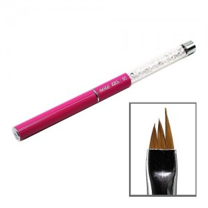  Folding brush for painting (pink with decor)
