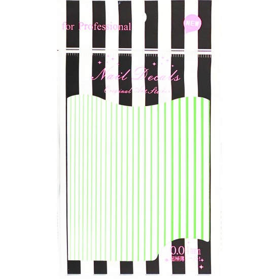 Flexible video tape for nails with a width of 0.4 mm. GREEN NEON, MAS020, 19382, Flexible Strips,  Health and beauty. All for beauty salons,All for a manicure ,All for nails, buy with worldwide shipping