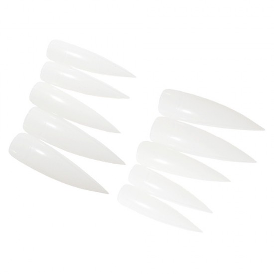 Set of white tip stilettos 12 PCs. SL-5C, KOD025-T02925, 17771, Tips,  Health and beauty. All for beauty salons,All for a manicure ,All for nails, buy with worldwide shipping