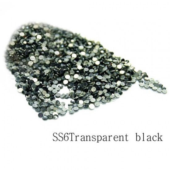 Kryształy Swarovskiego (SS6Transparent black) 1440szt-59842-Ubeauty-Cyrkonie do paznokci