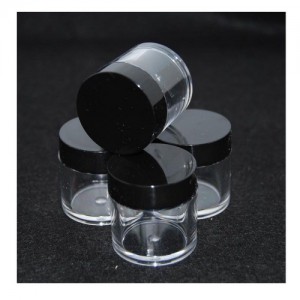  Jar transparent 10g black lid