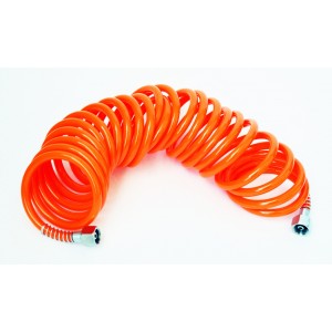 Spiral polyurethane hose. 1/4*1/4, 5 m.