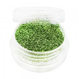  Glitter in een potje GROEN Vol tot aan de rand handig voor de hoofdcontainer In de fabriek verpakt Deeltjes 1/128 inch