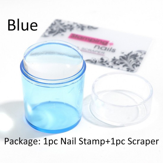 Large transparent stamp set with scraper Diameter 4 cm, GLB100-(1397), 17990, Seal for stamping,  Health and beauty. All for beauty salons,All for a manicure ,All for nails, buy with worldwide shipping