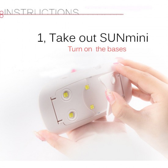 Lâmpada UV de bolso SUN mini Alimentado por qualquer carregador de telefone ou banco de energia-17746-SUN-lâmpadas para unhas