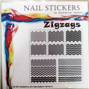  Zigzagstencils voor nagels