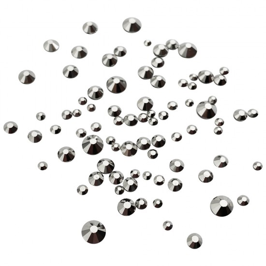 Piedras de vidrio de diferentes tamaños SS3-SS12 1440 uds GRIS-18990-Китай-Diamantes de imitación para uñas