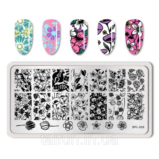 Plates for stamping Born Pretty Rose BP-L029, 63831, Stamping Born Pretty,  Health and beauty. All for beauty salons,All for a manicure ,Decor and nail design, buy with worldwide shipping