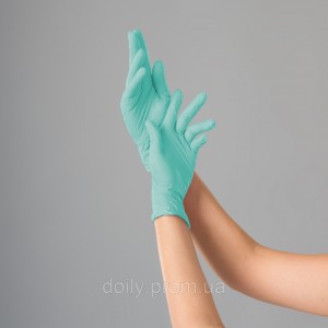  Gants en nitrile Polix PRO&MED (100 pcs/paquet) couleur: Vert Menthe