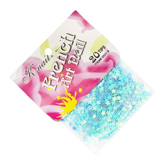 Flowers Knail Fench Art Nail light BLUE with shimmer,LAK00833, 19304, Decor,  Health and beauty. All for beauty salons,All for a manicure ,All for nails, buy with worldwide shipping
