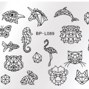 Пластина для стемпинга Звірі, птахи, тварини, риби, BP-L089