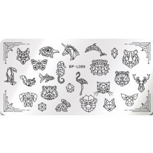 Plate for stamping Animals, birds, animals, fish, BP-L089