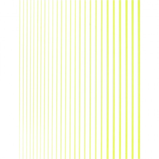 Fita de unha reta flexível com 0,4 mm de largura. NEON AMARELO-19400-Китай-Decoração e design de unhas