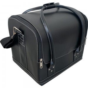  Eco leather manicure suitcase 25*30*24 cm soft BLACK ,MIS1500