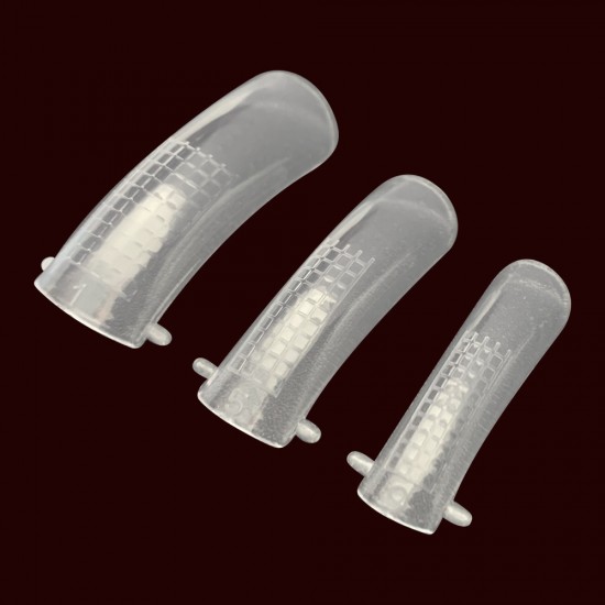 Forme supérieure avec un KNOCK dans une boîte en plastique transparente 10 sections 100 pcs.-19781-Ubeauty-Extension des ongles