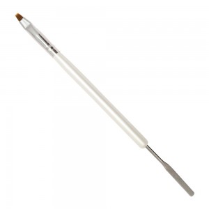  Набір кистей-шпателів 2в1 для полігеля з білими ручками ,MIS215-(247)