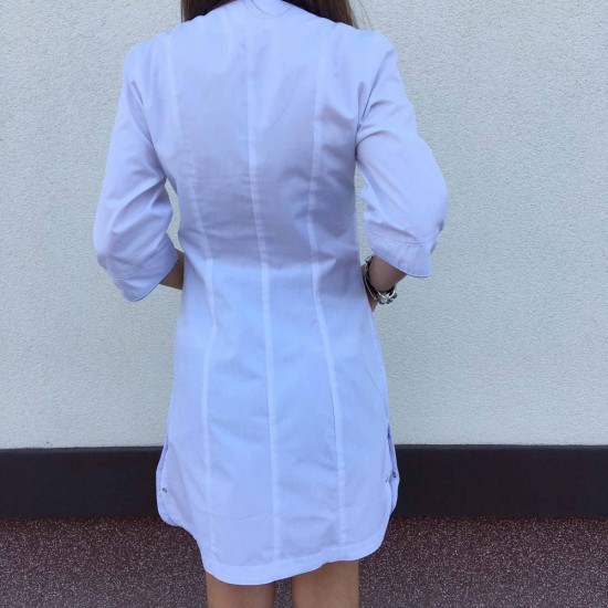 Robe with buttons WHITE size 42, DDD, 18825, Clothing,  Health and beauty. All for beauty salons,All for a manicure ,All for nails, buy with worldwide shipping