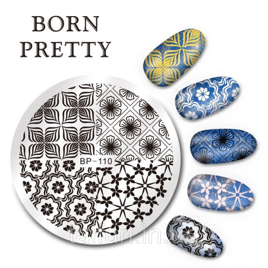 Plate for stamping Born Pretty Design BP-110, 63769, Stamping Born Pretty,  Health and beauty. All for beauty salons,All for a manicure ,Decor and nail design, buy with worldwide shipping