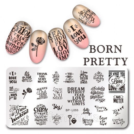 Płytka do stempli Born Pretty BP-L055-63890-Born pretty-Tłoczenie Born Pretty