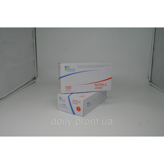 Luvas de nitrilo Polix PRO&MED (100 unidades/embalagem) cor: LARANJA-33706-Polix PROMED-TM Polix PRO&MED