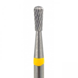 Carbide burr Taper reverse cut Super fine, yellow, gel polish removal, callus treatment