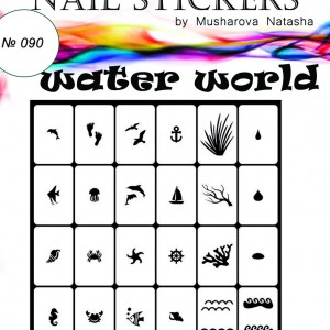 Stencils for nails Water world