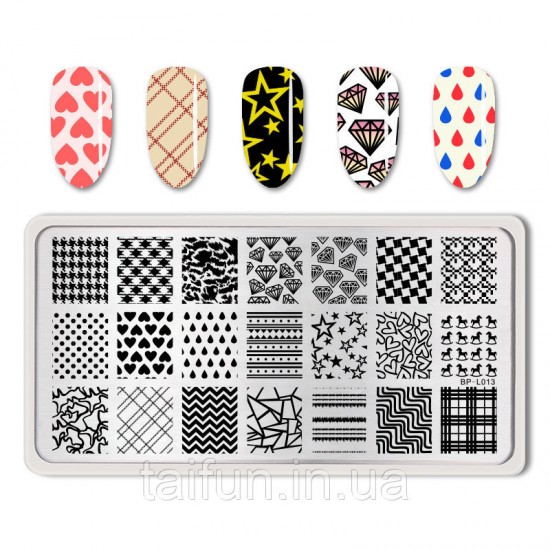 Stem plate Born Pretty BP-L013, 63898, Stamping Born Pretty,  Health and beauty. All for beauty salons,All for a manicure ,Decor and nail design, buy with worldwide shipping