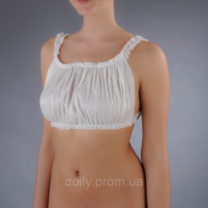 Bustier with an elastic band with Ruche of the Doily Spunlace, 10pcs.