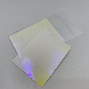 PRIX! Autocollants holographiques 8*6 cm MARQUES JAUNES (Partie décollée) ,MAS015