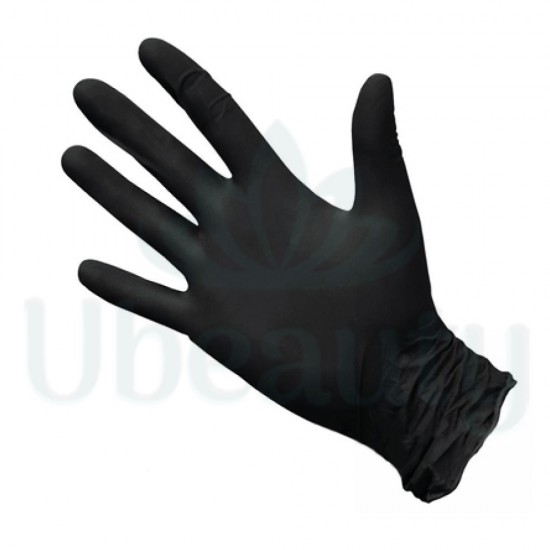 Gants en nitrile noir Shanmei, taille S, 8,5 cm, 100 pièces, 50 paires-1788-Medicom-Consommables