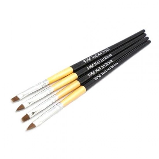 Set de 4 pinceles para pintura china (bolígrafo negro-amarillo)-59090-China-Pinceles