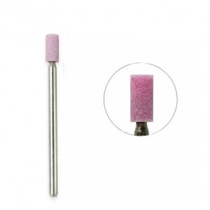 Насадка корундовая розовая цилиндр (малый) розовый камень 