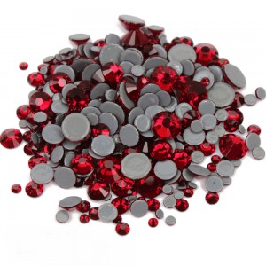  RED stones of different sizes S3-SS12 glass 1440 pieces