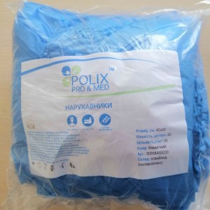 Mouwen Polix PRO&MED (40 stuks/pak) van spingebonden 30 g/m2 Kleur: blauw