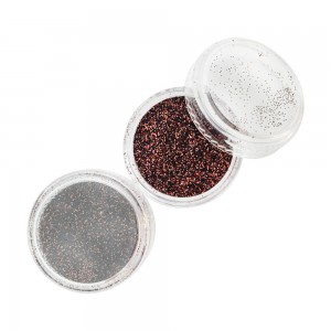  Glitter in a jar BROWN Full to the brim convenient for the master container Factory packed Particles 1/128 inch