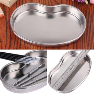  Large stainless steel tray for medical instruments 19 cm