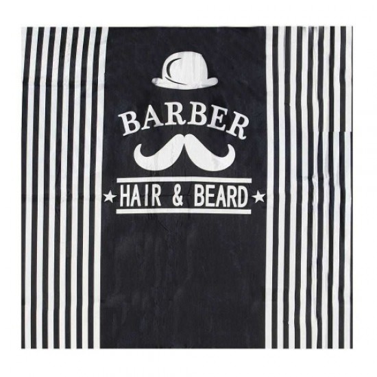 Peignoir barbier rayé LH-128-2 (moustache blanche)-58235-Поставщик-Pour les coiffeurs