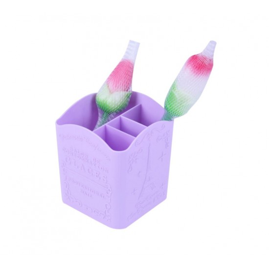 Plastic brush stand for 4 sections, purple, Ubeauty-BD-11_01, Accessories,  All for a manicure,Supplies ,  buy with worldwide shipping