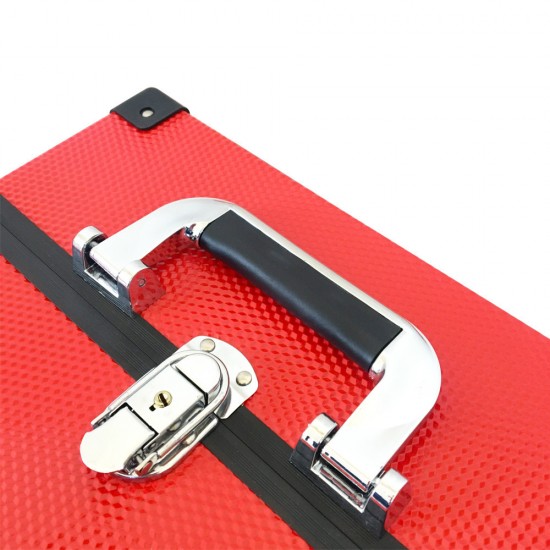 Maleta dura manicura 30*20*22 cm RELIEF ROJO ,MIS1500-17504-Trend-Maletas de maestro, bolsas de manicura, bolsas de cosméticos.
