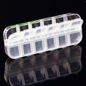 Organizer transparent for decor on 12 cells with numbering ,LAK023-(2137)