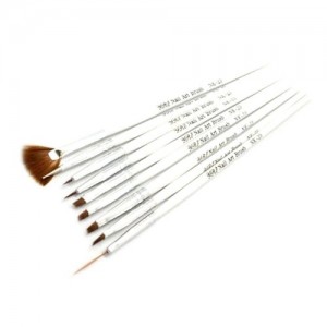  Set of 9 brushes for painting NK-23 (white handle)