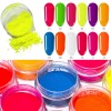 Un conjunto de pigmentos fluorescentes de neón multicolores 12 uds. ?101-19234-Ubeauty Decor-Diseño y decoración de uñas