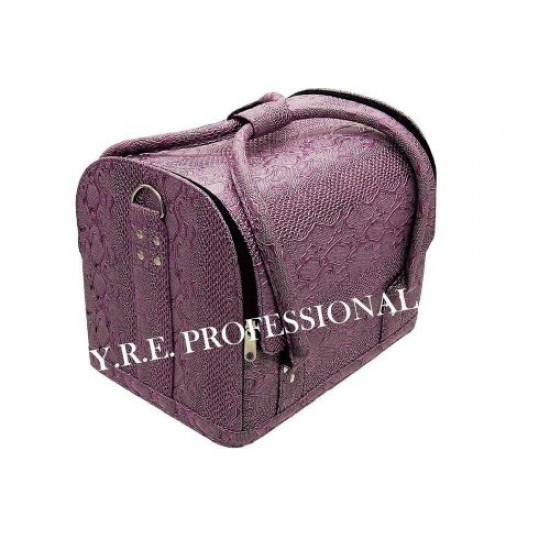 Maleta master polipiel 01# violeta (serpiente)-61107-Trend-Maletas de maestro, bolsas de manicura, bolsas de cosméticos.