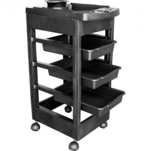  Trolley for salon 3 shelves plastic