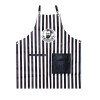 Striped Barber apron with pocket (leatherette)-58178-China-Hairdressers