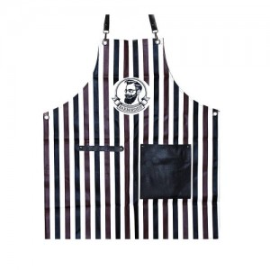  Striped Barber apron with pocket (leatherette)