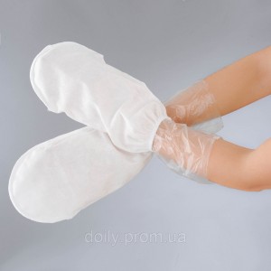 Doily Spunlace Paraffin-Handschuhe, einlagig, 5 Paar/Packung (4823098706342)