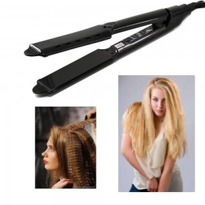 Flat iron 768 for hair straightening, for basal volume, ergonomic design, safe straightening